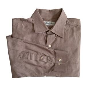 Brooks Brothers Makers Men's Sz 16.5 34/35 Button Up Long Sleeve Shirt Made USA